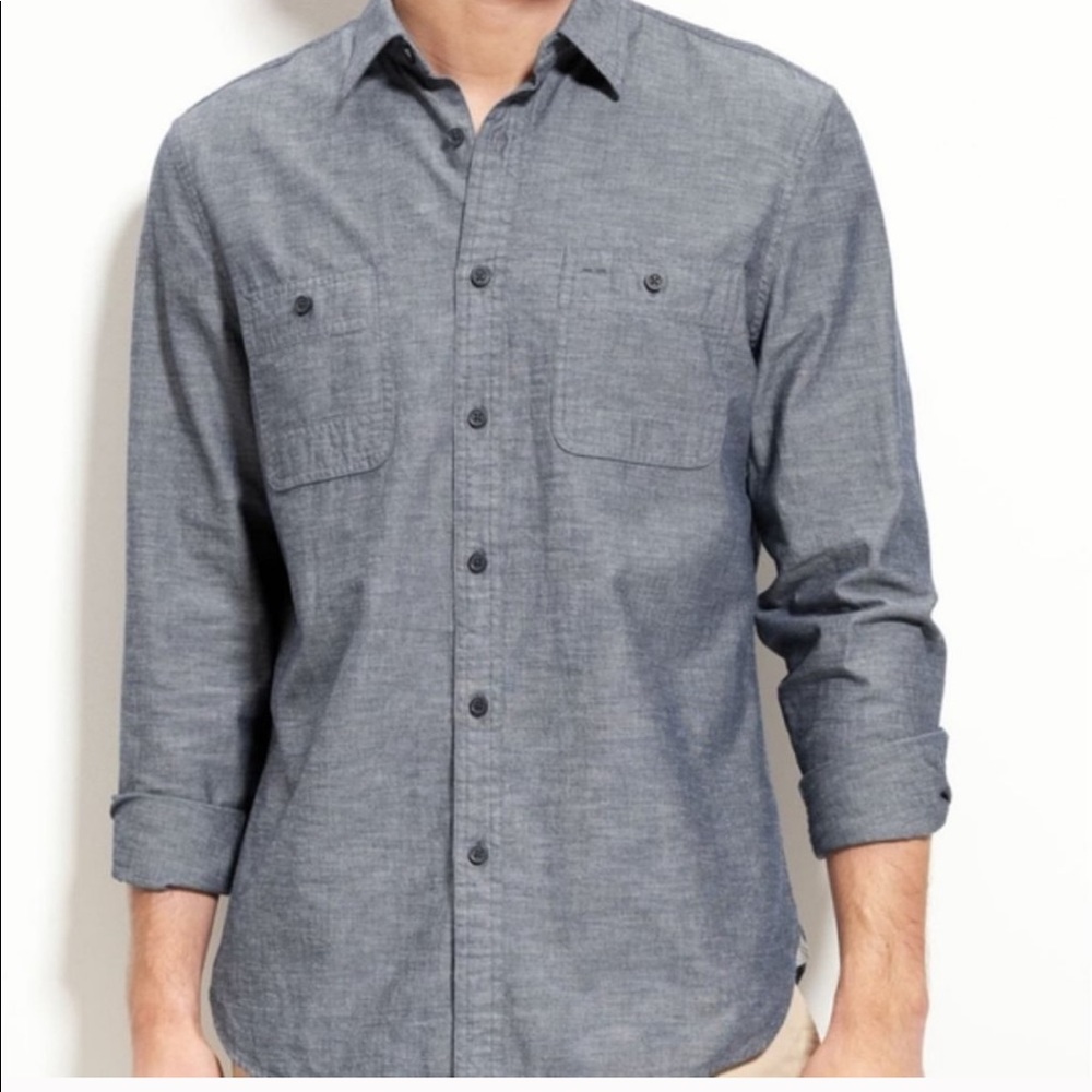 NWOT Wallin & Bros chambray button down shirt